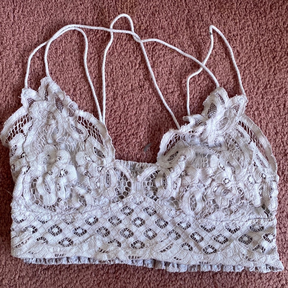 white bralette